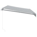  Manuell uttrekkbar markise antrasitt og hvit 350x250 cm 3216036