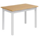 VidaXL Spisebord EKAI Hvit 112 x 70 x 76,5 cm Heltre furu