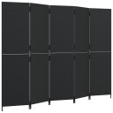  Romdeler 5 paneler svart polyrotting 8721012243903