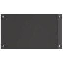 vidaXL Kjøkkenbakplate Mørke grå 70 x 40 x 0,6 cm herdet glass