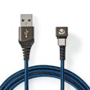 Nedis Flettet USB-Kabel USB til USB-C 1m