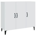 vidaXL Skjenk hvit 90x34x80 cm konstruert tre