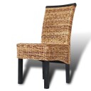 vidaXL Spisestoler 2 stk abaca og heltre mango