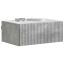  Vegghengt Nattbord med skuff 2 pcs Betonggrå 49 x 34,5 x 20 cm