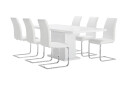 Concept 55 Bord 180 Griffith Hvit + 6 Emån Stoler Hvit Hvit