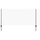 vidaXL Euro gjerdet med stolpe 10 x 1 m PVC-belagt stål Grå Mesh