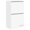  Skoskap med 2 vippeskuffer hvit 60x42x108 cm 8721012385795