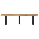  Benk 160 cm grovt heltre mangotre og stål