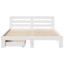  Sengeramme uten madrass hvit 120x190 cm heltre furu 8721158410429