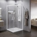 Novellini Zephyros 2.0 AH Skyvedør for Hjørnemontering Krom / 90cm Venstre Hengslet