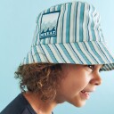 Wheat Tilo Badge Bøttehatt Aqua Stripe 6 8 år