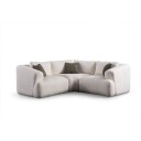 Dashwood 3 seters Hjørnesofa   Kremhvit