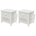 vidaXL Franske nattbord 2 stk tre