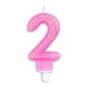 Kakelys Tall Glitter Rosa   Tallet 2