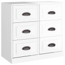 vidaXL Skjenk høyglans hvit 70x35,5x67,5 cm konstruert tre