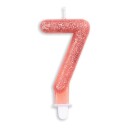 Kakelys Tall Glitter Roségull   Tallet 7