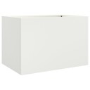 vidaXL Plantekasse hvit 62x40x39 cm stål