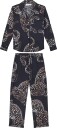 Desmond and Dempsey Jag Long Pyjama Set   NAVY   M