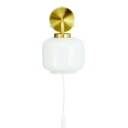 DybergLarsen Arp Vegglampe Ø15 Opal/Brass
