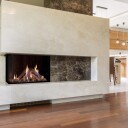 M-Design True Vision 1050CL svart gasspeis med glass på venstre hjørne