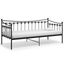 vidaXL Ramme til sovesofa svart metall 90x200 cm