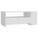 vidaXL Salongbord hvit 102x55x42 cm konstruert tre