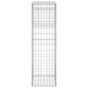 Gabionstolpe 40x40x140 cm jern Silver
