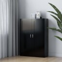 vidaXL Bokhylle svart 82,5x30,5x115 cm sponplate