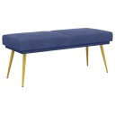vidaXL Dobbel-lags benk Politi blå 120 x 45 x 46 cm Fløyel