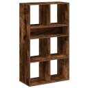 Bokhylle røkt eik 66x31x112 cm konstruert tre