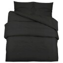 vidaXL Sengesett svart 200x220 cm lett mikrofiber
