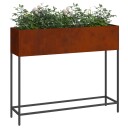  hevet hagebed 100x26x82 cm værbehandlet stål