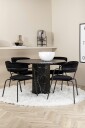 Venture Home   Spisegruppe Marbs med 4 Arrow spisestoler   Svart