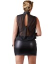 Cottelli Mesh Minikjole Plus Size      - Svart - 2XL