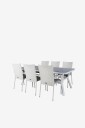 Venture Home   Spisegruppe Virya med 6 spisestoler Anna   Hvit