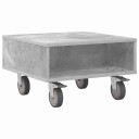vidaXL Sidebord med hjul Betonggrå 50,5 x 50 x 30 cm Konstruert tre