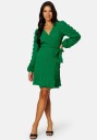 BUBBLEROOM Triniti wrap dress Jade-green 34