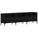  TV benk Svart Eik 150x30x44,5 cm Konstruert Tre