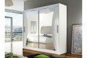 Rilievo Garderobeskap Med Speil 180x215 cm - Hvit