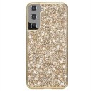 Samsung Galaxy S21 FE 5G Glitter Series Hybrid-deksel Gull