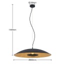 Lindby Narisara hengelampe svart-gull 1lk. 80 cm
