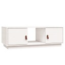 vidaXL Salongbord hvit 100x50x35 cm heltre furu