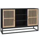 vidaXL Skjenk svart 105x30x65 cm konstruert tre