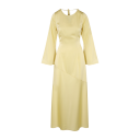 Sanne Dress Light Yellow XL Satin dress with open back