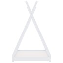 vidaXL Sengeramme for barn heltre furu hvit 90x200 cm