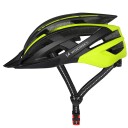 Wozinsky MTB Sykkelhjelm med avtakbar skjerm og USB baklyStr. L, 57-62cm - Svart/Gul
