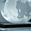 Mikamax Earth Storm Glass med svart trebase for elegant værrefleksjon
