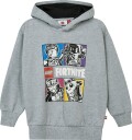 LEGO® Fortnite Hettegenser   LWSian 700   Grå Melert m. Trykk   LEGO® Wear   4 år (104)   Hettegenser Svart