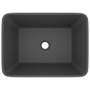 vidaXL Luksuriøs servant matt mørkegrå 41x30x12 cm keramisk