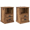  Nattbordskap 2 pcs Gammelt tre 43 x 36 x 60 cm Konstruert tre